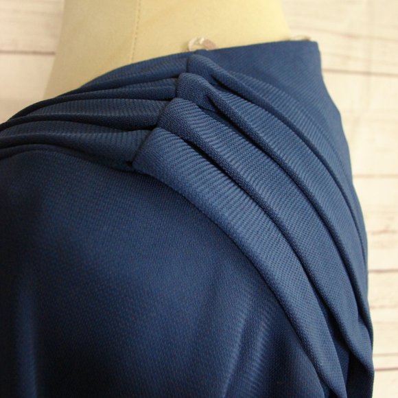 Cobalt Blue Classic Dress w/ Belt - L- Love 21 NWT - Picture 12 of 16